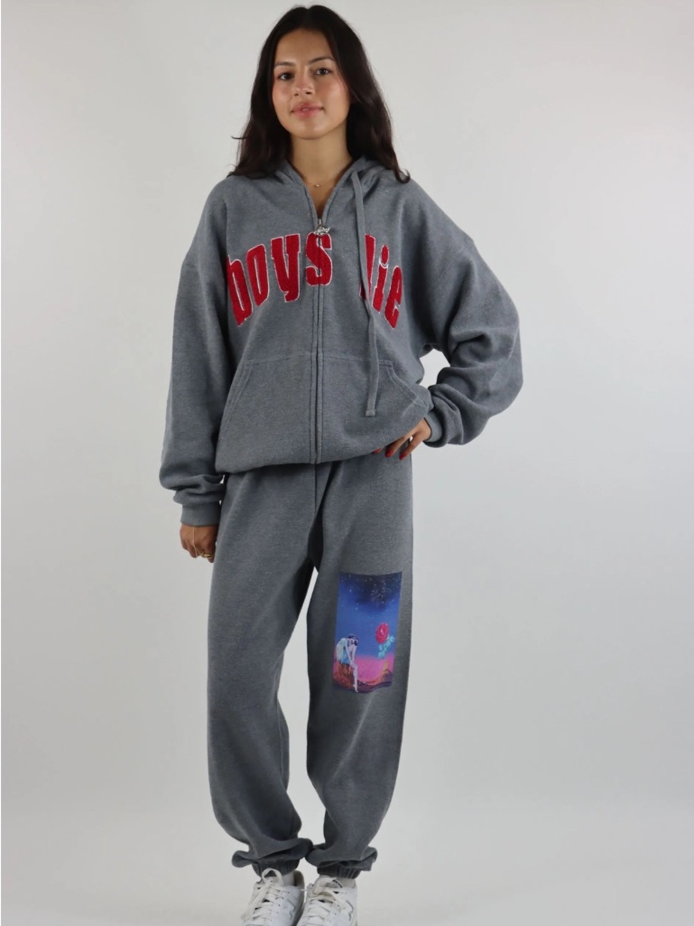 SET BOYS LIE Desert Oasis Interlock Harley Zip-Up Hoodie + jogger